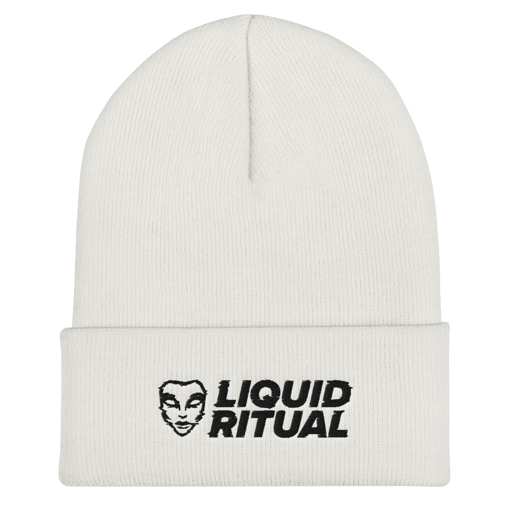 Embroidered Cuffed Beanie - Stacked Logo