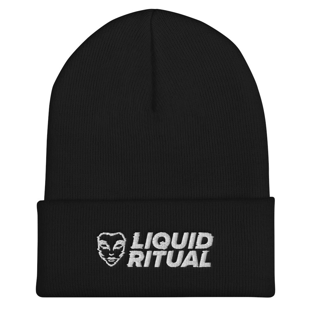 Embroidered Cuffed Beanie - Stacked Logo